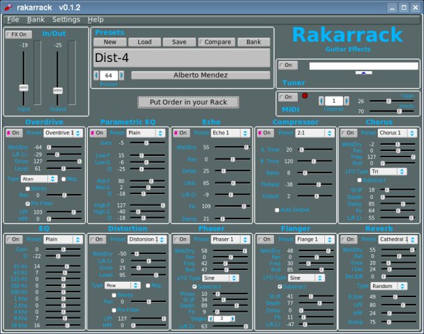 Rakarrack : cliquez pour agrandir